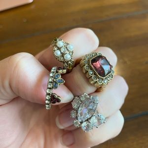 Lot of four Chloe+Isabel rings size 6